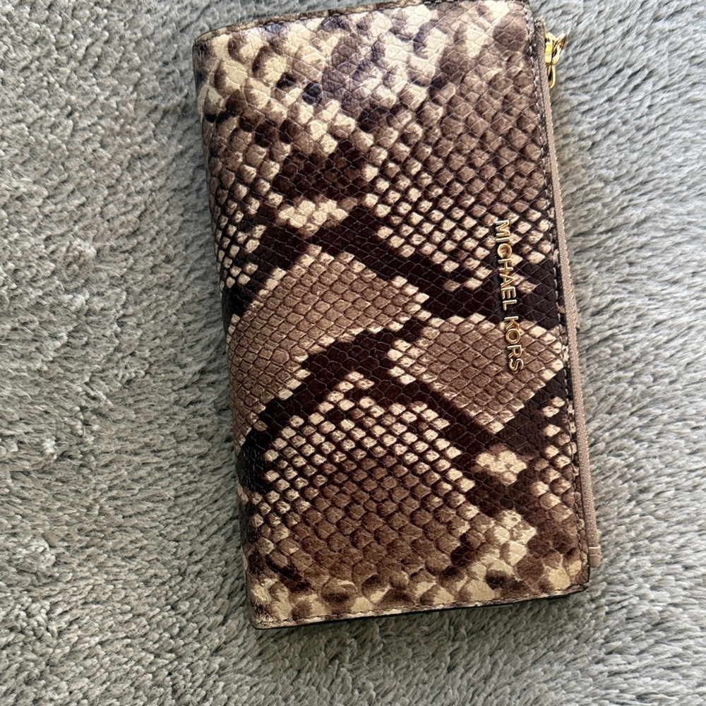 Michael Kors Brown Snake Print Wallet